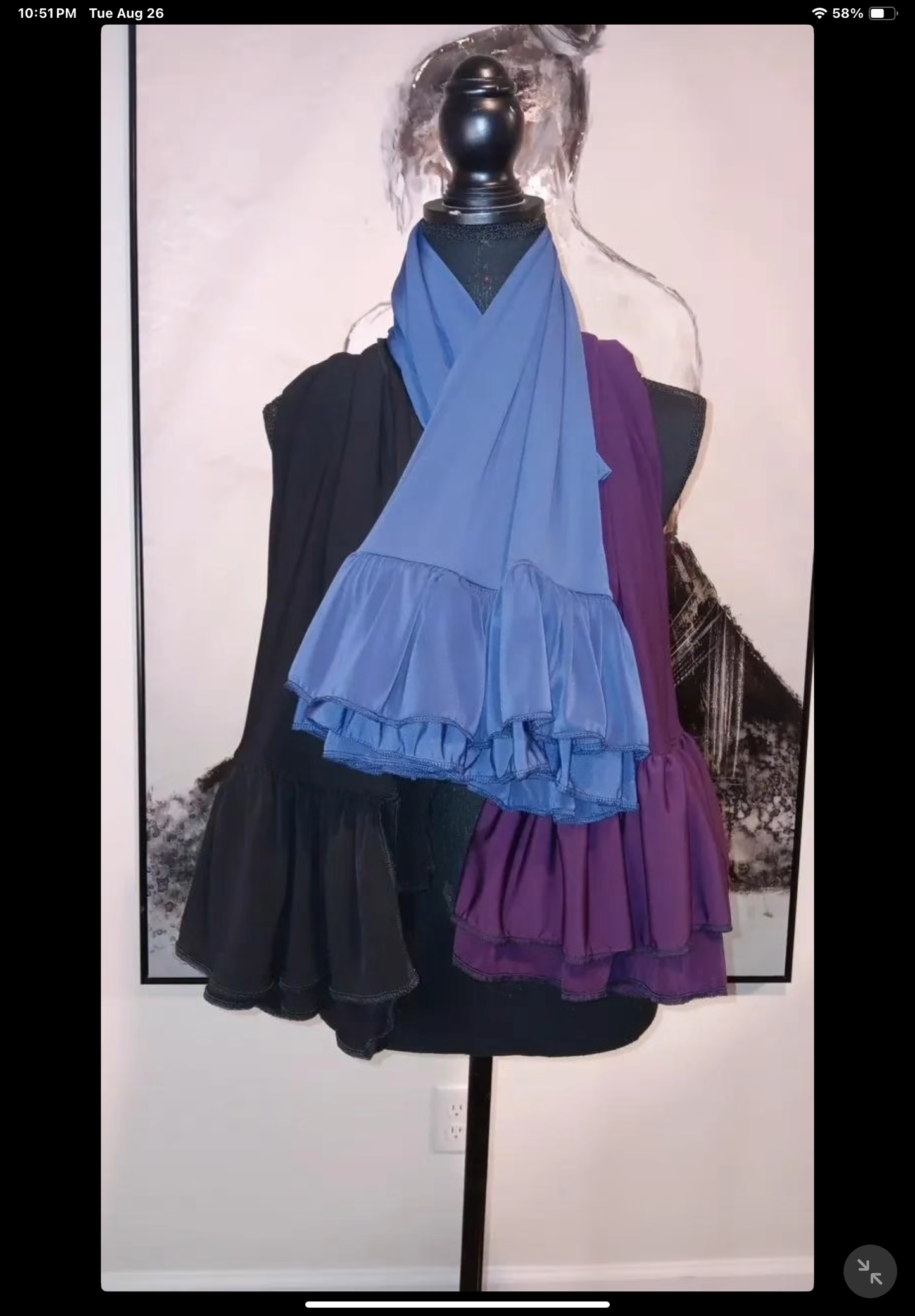 3 Ruffled Shaylas for $45