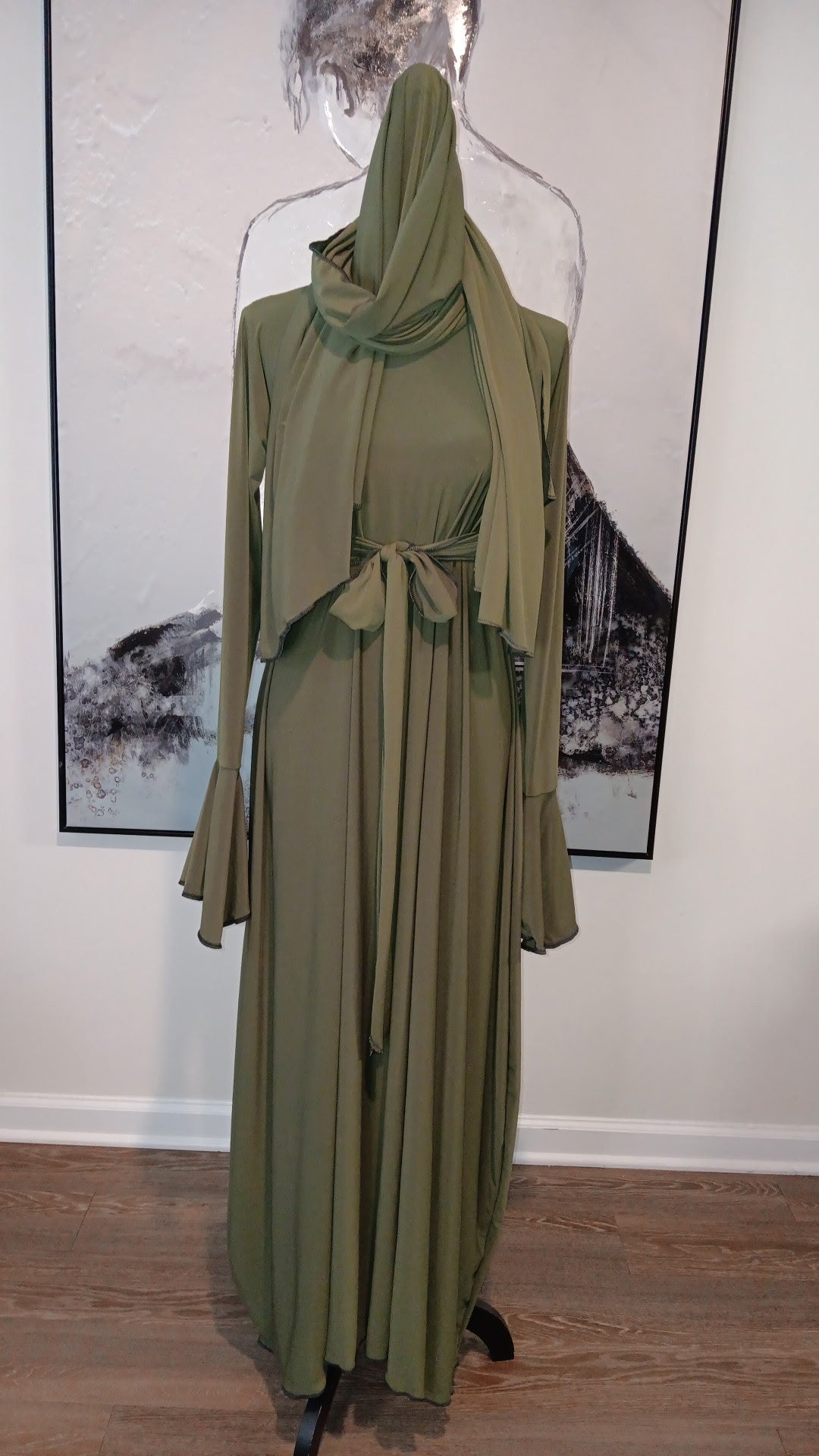 Double Bell w/ Ruffled shayla and braided belt