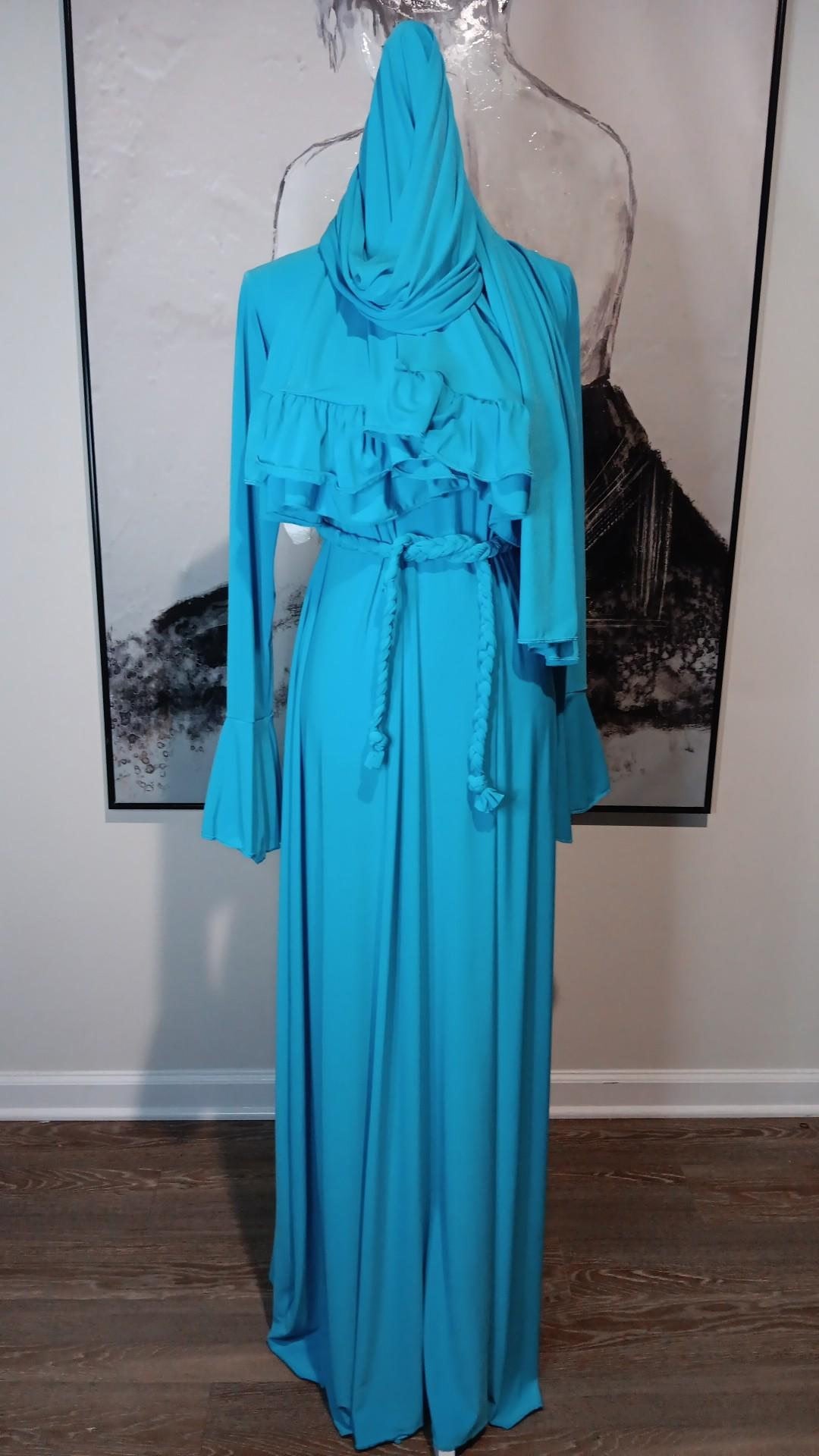 Double Bell w/ Ruffled shayla and braided belt