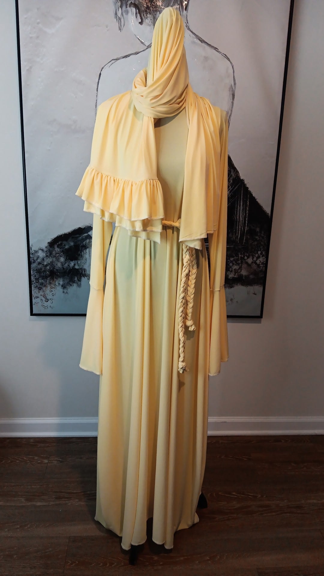 Double Bell w/ Ruffled shayla and braided belt